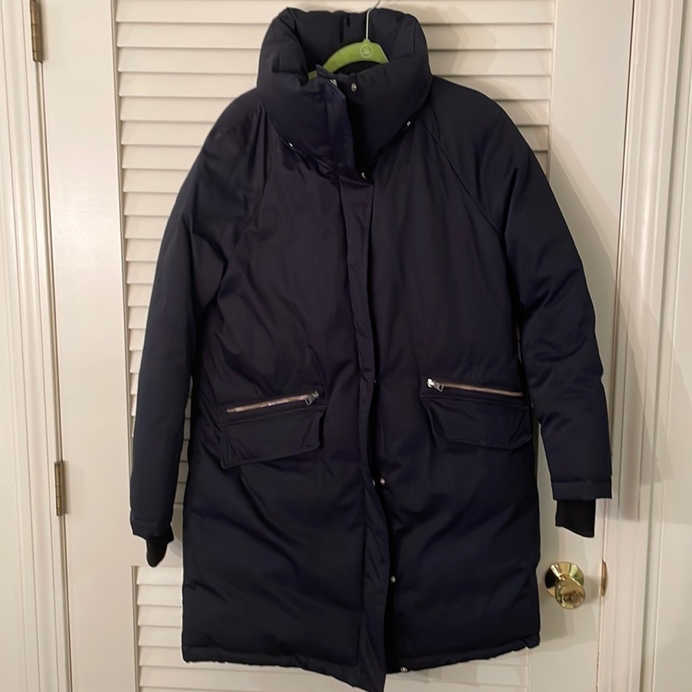 Soia and Kyo Down Feather Mid Length Jacket With Multiple Pockets &  Drawstrings